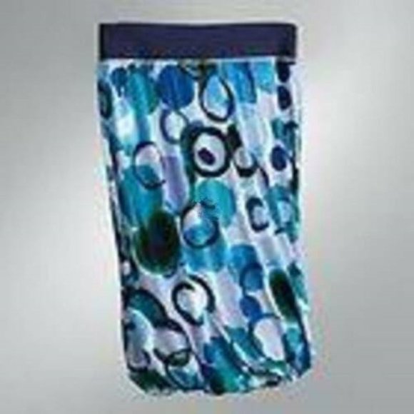 Womens Skirt Blue Circle Large Elastic Waist Bubble Hem Lined Simply Vera Wang - Picture 1 of 5